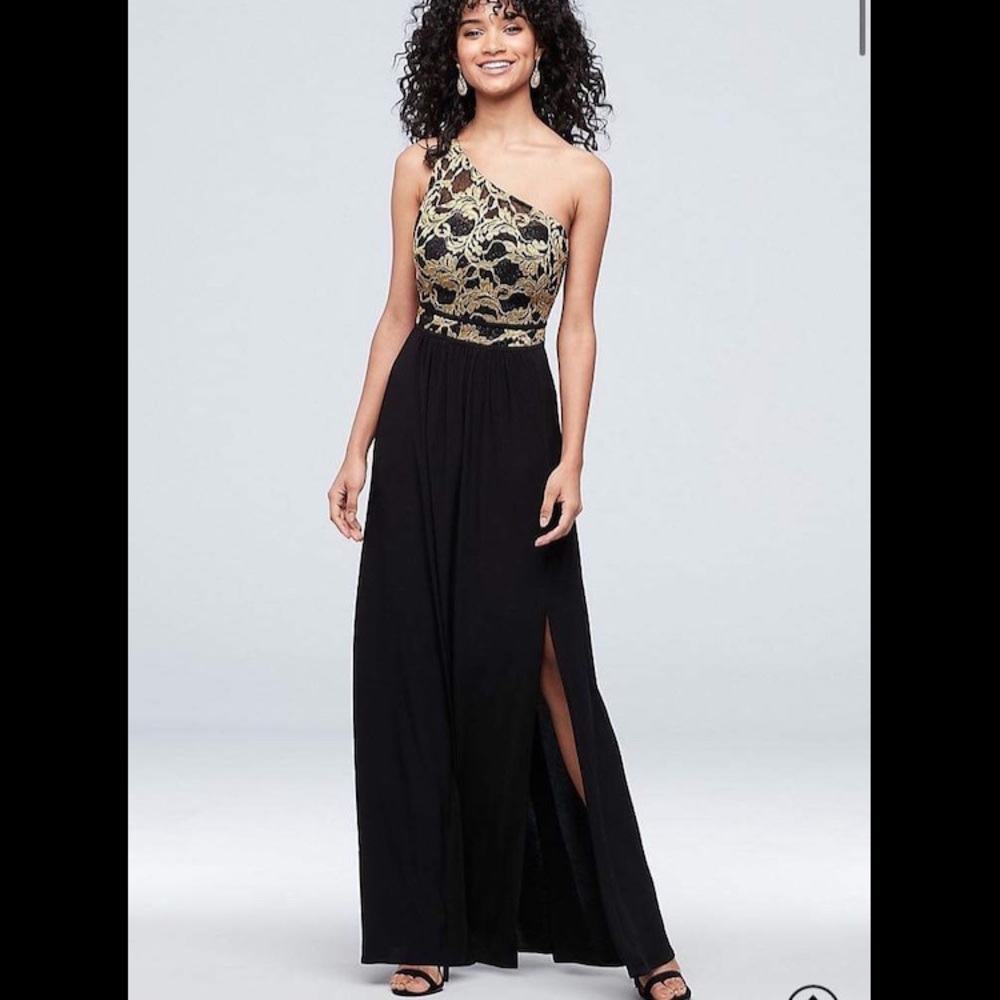 Black/Gold Prom Dress from David’s Bridal